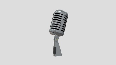 retrò microfono acquistare royalty gratuito 3d modello philip tempesta xingyun777 musica In piedi vray studio suono musicale trasmissione palcoscenico elettronica classico attrezzature Audio disco metallo 3d print model - Mito3D