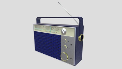 retro portable radio - buy royalty free 3d model darrenhogan ac60c98 high poly single object adjustable handle modelled scale standard radios ready use game animation scene pbr textures normal maps fbx provided zip file 3d print model - Mito3D