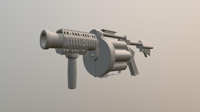 revolver grenade launcher - download free 3d model shariffbutler726 11d54fa 3d print model - Mito3D