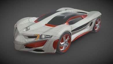 rhinosteros futuristic car - buy royalty free 3d model koleos3d 56406d0 3d print model - Mito3D