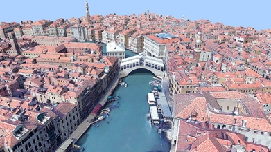 Rialto Brücke ponte di Venedig Italien Kaufen Lizenzgebühren frei 3d Modell libanciel Kanal Photogrammetrie Tourismus Tourist alte 3d print model - Mito3D