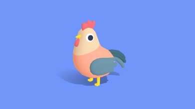 ricky rooster - quirky series buy royalty free 3d model omabuarts studio bd67fdf 3d print model - Mito3D