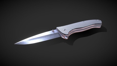 rigged folding pocket lock knife - buy royalty free 3d model pbr3d 5801e77 3d print model - Mito3D
