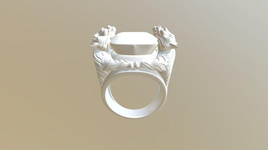 anillo de+cuatro+tigre - modelo 3d víctor roberto 4d11a25 3d print model - Mito3D