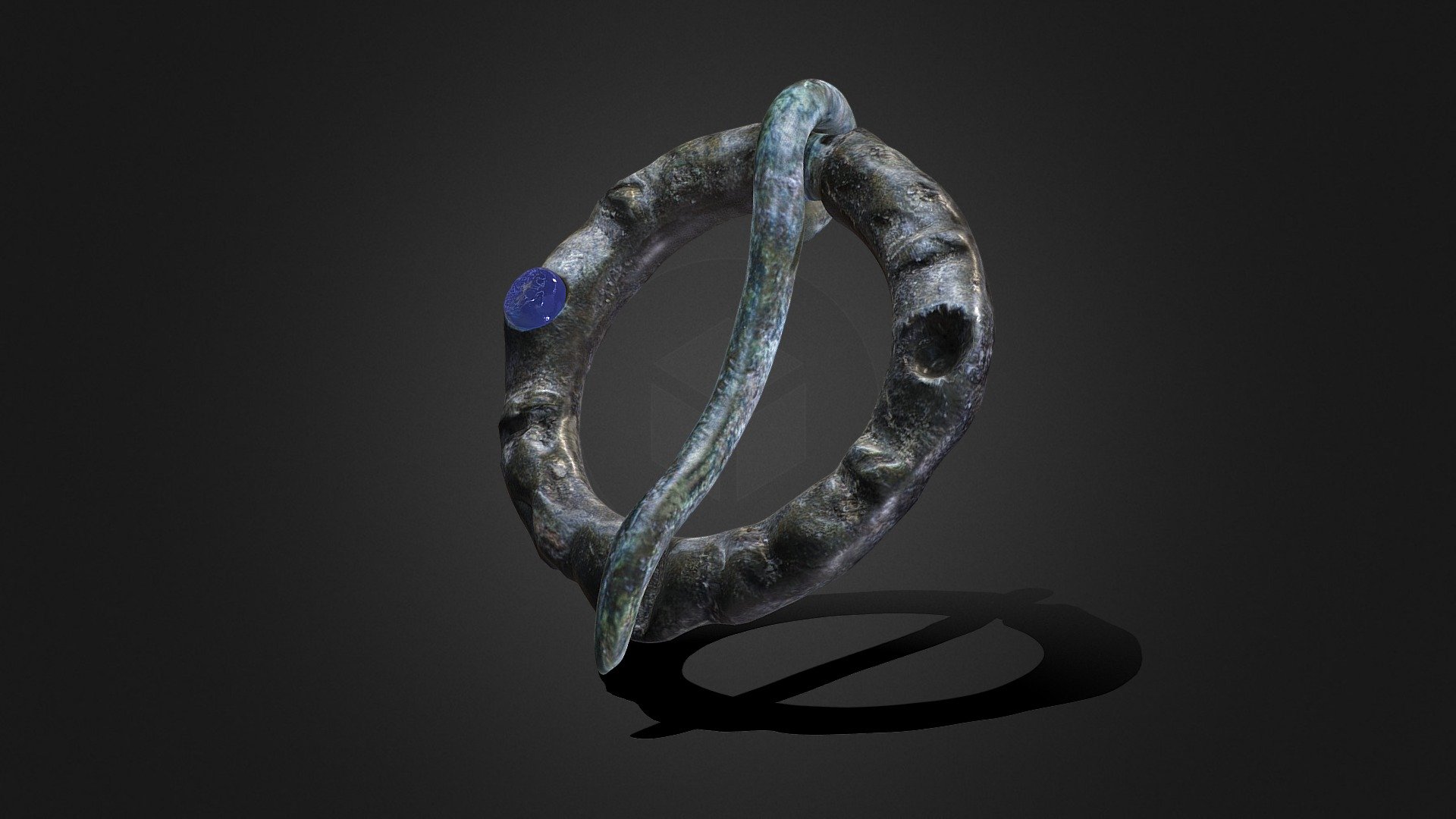 anello a forma di fibula secoli xi-xii - modello 3d ostvitsya3d ostvitsa3d dbdc15b perone che ha trovato villaggio peresopnitsa ucraina oggetto 3D print model - Mito3D