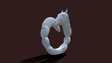 ring holly2 - 3d model floyd55 5e210d3 horse 3d print model - Mito3D
