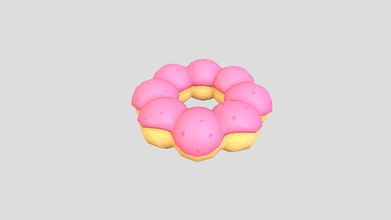 ring shaped donut - buy royalty free 3d model bariacg c2f2e8d 3ds max 2021 fbx obj files clean topology non-overlap uvs textures include base color normal roughness 2048x2048 png texture 900 poly 992 vert subdivision level 0 3d print model - Mito3D