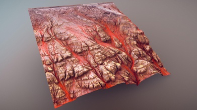 rippling sandstone cliffs - buy royalty free 3d model tabernoble be93ec8 3d print model - Mito3D