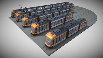 rnv 8 Straßenbahn einstellen strassenbahn set Kaufen Lizenzgebühren frei 3d Modell vis all urban planning 3dhaupt Stadt Straße 3d print model - Mito3D