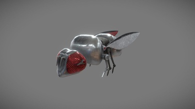 robot volar - modelo 3d ezequieldavinci 44567b5 di prinzio ezequiel final texturas iluminacion y renderizado de la mosca 3d print model - Mito3D
