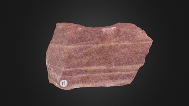 rock quartz sandstone - download free 3d model digital atlas ancient life digitalatlasofancientlife 073a32a sample cambrian-aged potsdam its type area hannawa falls near new york red coloring suggests feldspar-rich but instead almost entirely composed grains coated hematite dust maximum dimension specimen approximately 9 cm 3d print model - Mito3D