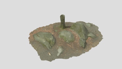 rock stone scan lowpoly processed mossy forest - download free 3d model random-scans 12557c2 3d print model - Mito3D