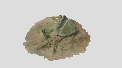 rock stone scan lowpoly processed mossy forest - download free 3d model random-scans 347b93f 3d print model - Mito3D