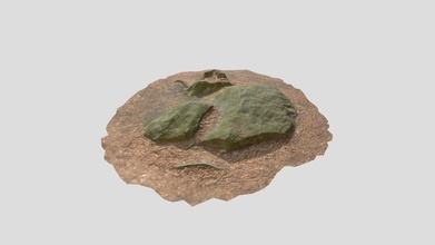 rock stone scan lowpoly processed mossy forest - download free 3d model random-scans 7e64bef 3d print model - Mito3D