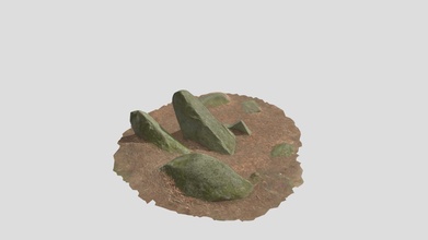 rock stone scan lowpoly processed mossy forest - download free 3d model random-scans cc377db 3d print model - Mito3D