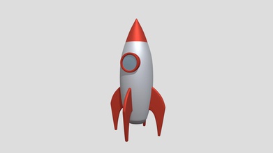 rocket - buy royalty free 3d model edplus 9644e32 subdivision level 1 mirrored textures 128 x multiple colors texture materials 2 window formats stl obj fbx dae x3d origin located bottom-center polygons 21564 vertices 10794 hope you enjoy 3d print model - Mito3D