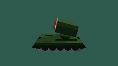 cohete tanque - modelo 3d fess94 e1a8302 baja poli de la parte vehículo militar en el paquete selva textura 3d print model - Mito3D