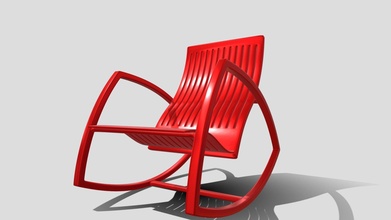rocking chair - buy royalty free 3d model emiliogallo 6540808 3d print model - Mito3D