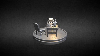 rogue's table - 3d model callum luckwell callumluckwell 7beb418 turntable rogue&rsquo s homage dark fantasy assassins thieves modelled maya & zbrush textured substance painter remesh reduction performed simplygon 3d print model - Mito3D