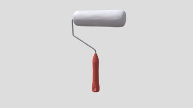 roller paint brush - buy royalty free 3d model edplus 3e0499b subdivision level 0 non-mirrored textures 1024 x four colors texture red grey materials 3 metal handle formats stl obj fbx dae x3d origin located handle-center polygons 6316 vertices 3162 hope you enjoy 3d print model - Mito3D