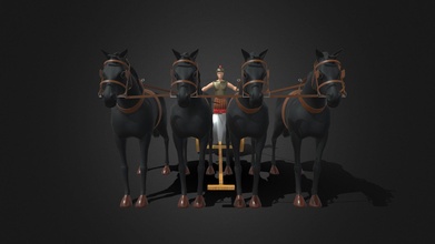 roman chariot 4 horses - buy royalty free 3d model 3ddomino 21ea2e1 3d print model - Mito3D