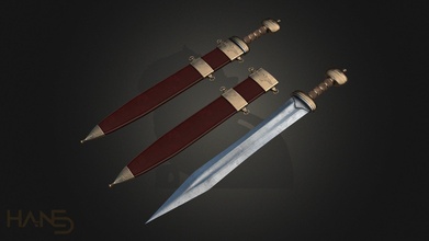 roman sword gladius scabbard - buy royalty free 3d model casper cie c065858 3d print model - Mito3D