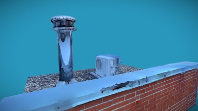 rooftop chimney & air conditioning unit - download free 3d model f146c66 3d print model - Mito3D