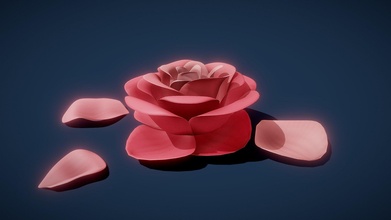 rosa petalo germoglio alto poli acquistare royalty gratuito 3d modello shvetsov kirill shvetsovkirill 42c4663 3d print model - Mito3D