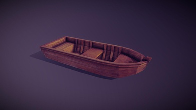 rowboat stylized - buy royalty free 3d model diegovega 3a97316 low poly created blender zbrush 3d print model - Mito3D