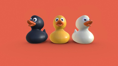 rubber duck set - buy royalty free 3d model steele steelefrau d9d1171 1 ducky 5 004 tris 2524 verts featuring smoothable quad geometry 3 colour choices + normal map perfect renders games optimised printing custom blend gitf materials 3d print model - Mito3D