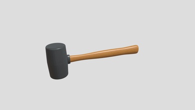 rubber mallet - buy royalty free 3d model edplus 477ae27 subdivision level 3 mirrored textures 1024 x two colors texture multiple orange dark grey materials 2 wood formats stl obj fbx dae x3d origin located handle-center polygons 13312 vertices 6660 hope you enjoy 3d print model - Mito3D
