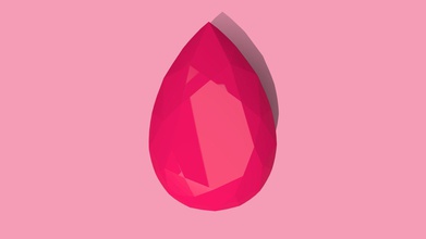 ruby gem - pear cut buy royalty free 3d model render night mohor rozman 046706a gemstone into shape designed both rendering print polygons vertices low poly 121 153 high 761 793 available file variants blend + obj stl solid mesh ready 3d print model - Mito3D
