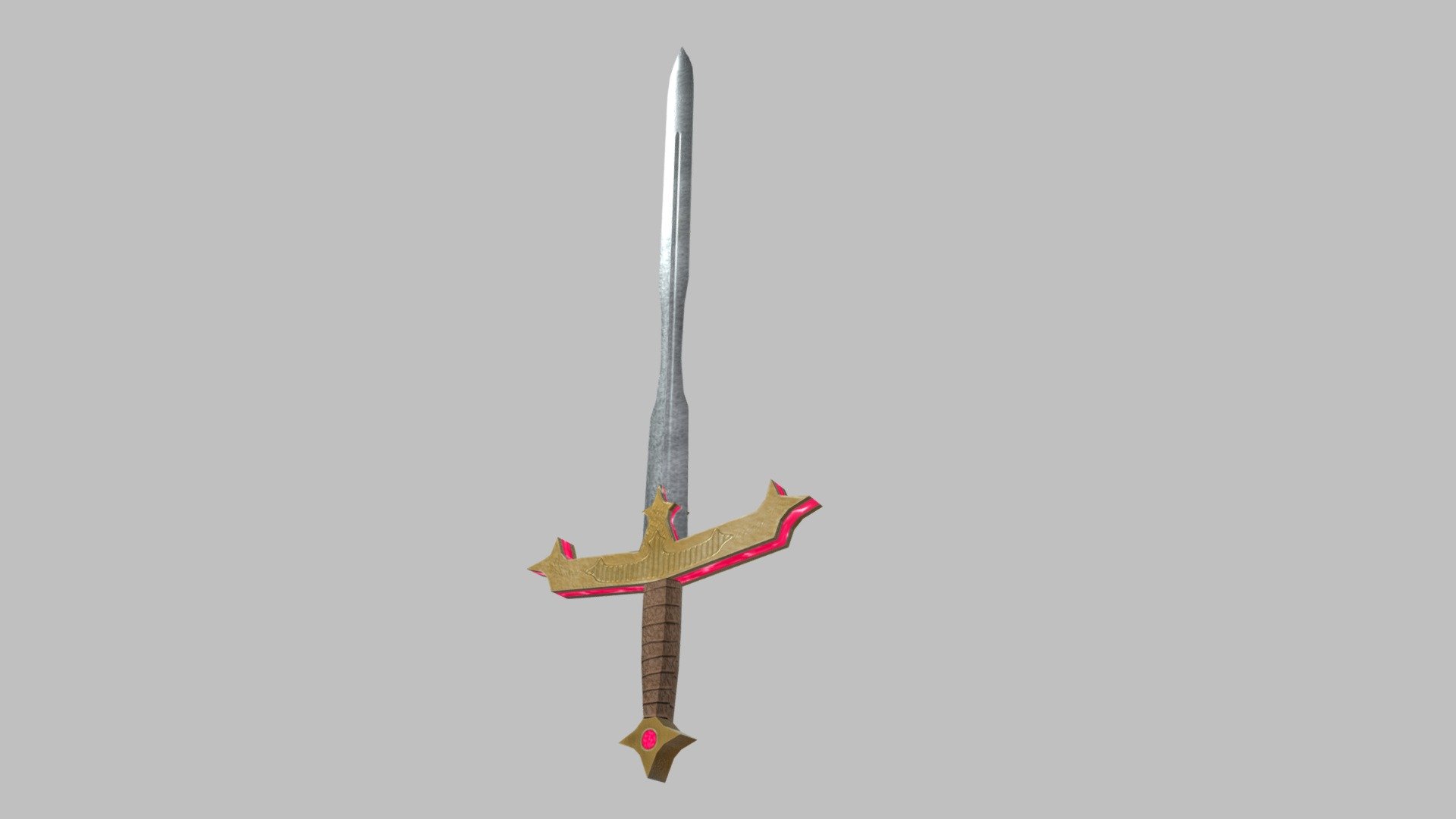 ruby kılıç - satın royalty free 3d model runnair 832c512 lowpoly yaygın bump yayıcı malzeme 3D print model - Mito3D