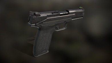 ruger 57 - buy royalty free 3d model akinaro 6261d44 new pistol 57x28mm ammo finally some competition fn five-seven after all have really cool balistic so maybe make caliber more popular gun self made game project its ready one prb material blender 3d print model - Mito3D