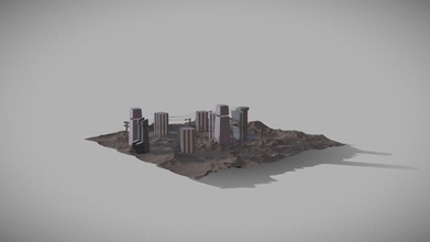 ruined city - download free 3d model eucalyp555 c82b395 3d print model - Mito3D