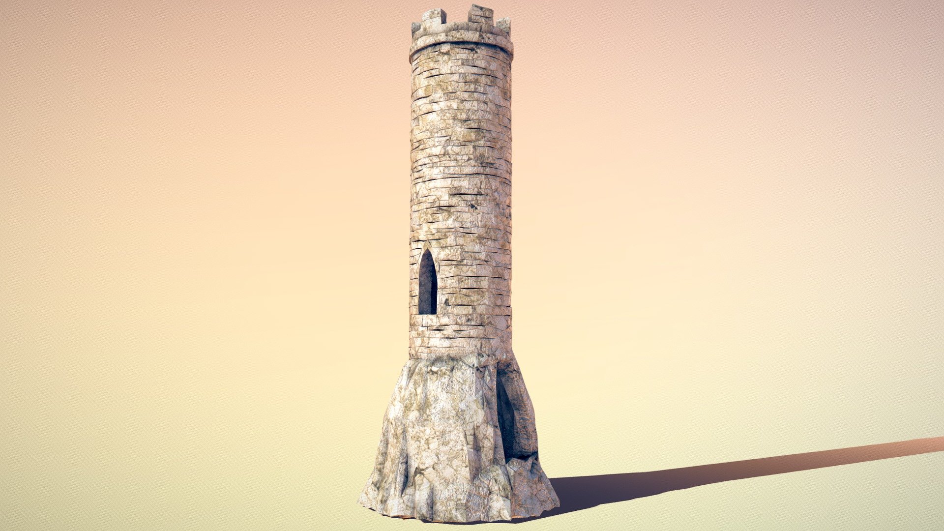ruined tower - download free 3d model leon dp leondp debaa82 3D print model - Mito3D