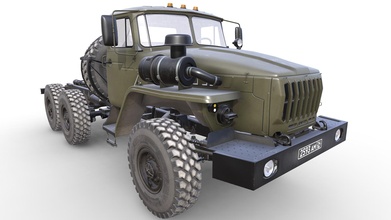 russo militare camion ural 4320 acquistare royalty gratuito 3d modello romano puzza 9bde629 3d print model - Mito3D