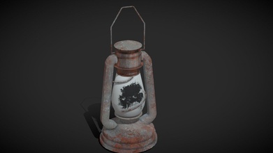 rusted lamp - download free 3d model syeds shoaib 80a8f49 3d print model - Mito3D