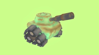 rusted triangular skirted tank - download free 3d model modelmode 6999ef0 3d print model - Mito3D