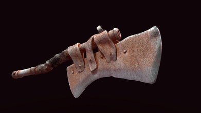 rusty pipe axe - 3d model nikoloz maisuradze yuzgar a091a95 3d print model - Mito3D