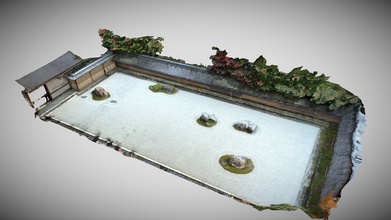 ryoanji zen rock garden kyoto japan - download free 3d model stephane vogley sayavog 34435ad 3d print model - Mito3D