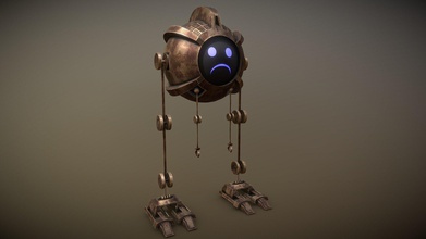 sad robot - 3d model tomnortheast99 815c460 personal project mine created 3ds max textured substance painter alphas made photoshop next stage create rig skin character produce some nice idle animation 3d print model - Mito3D