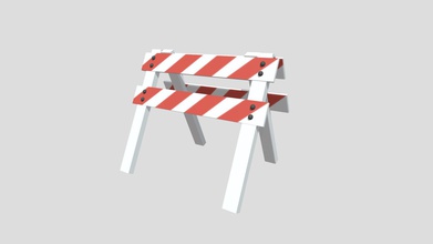 safety barrier - buy royalty free 3d model edplus c533522 subdivision level 0 non-mirrored textures 1024 x three colors texture red grey white materials 2 berrier nails formats stl obj fbx dae x3d origin located bottom-center polygons 17376 vertices 8740 hope you enjoy 3d print model - Mito3D
