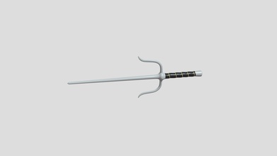 sai blade - buy royalty free 3d model edplus 71933b4 subdivision level 1 non-mirrored textures 1024 x three colors texture yellow light grey black materials 3 metal rubber decoration formats stl obj fbx dae x3d origin located handle-center polygons 17184 vertices 8594 hope you enjoy 3d print model - Mito3D