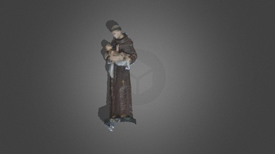 san antonio - modelo 3d fernandobrites 19fdbf7 pequeña estatua portugués sacerdote franciscano 3d print model - Mito3D