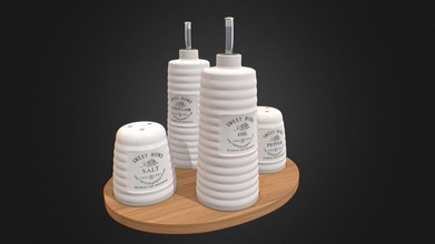 salt pepper oil vinegar set - download free 3d model gorzi gorzi90 ca33738 3d print model - Mito3D