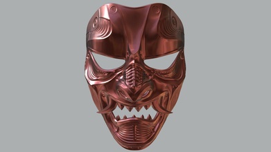 samuray maske satın almak telif Bedava 3d model massyx zırh Japonya savaşçı dümen feodal japanese culture style Japonca 3d print model - Mito3D