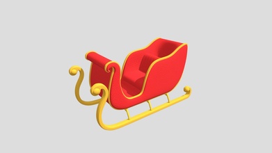 santa claus sleigh - buy royalty free 3d model ed+ edplus 85afb3d 3d print model - Mito3D