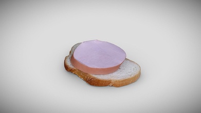 sausage sandwich - buy royalty free 3d model foto retina ferret af48756 3d print model - Mito3D