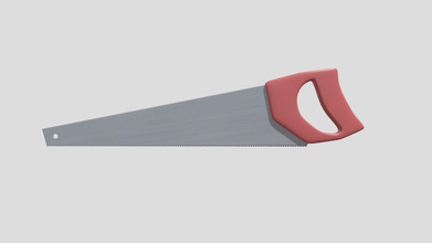 saw - buy royalty free 3d model edplus da826db subdivision level 2 mirrored textures 1024 x two colors texture red metallic grey materials metal handle formats stl obj fbx dae x3d origin located handle-center polygons 42392 vertices 20974 hope you enjoy 3d print model - Mito3D